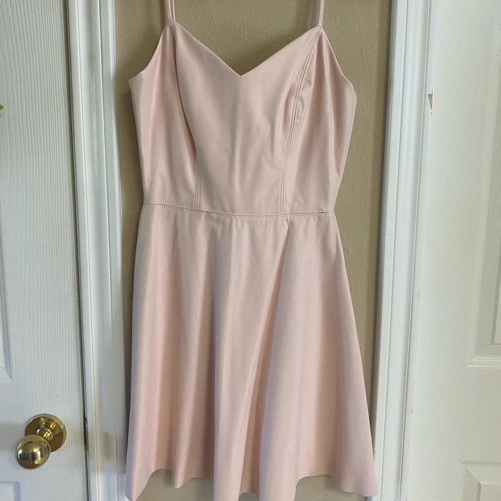 Baby Pink Faux Leather XS Sundress